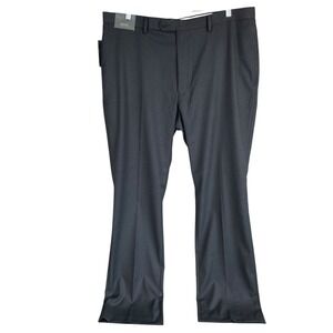 NEW Daniel Cremieux Dress Pants Mens 40x32 Dark Gray‎ Windowpane Check Stretch